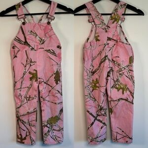 Bass Pro Shops Pink Camo Overalls size 3T